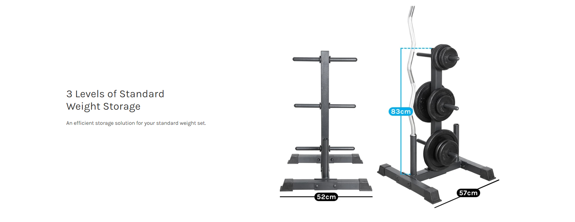 Organised Barbell Weight Storage Rack